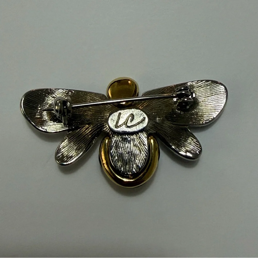 Vintage Liz Claiborne Bumble Bee Brooch Pin - Picture 4 of 6